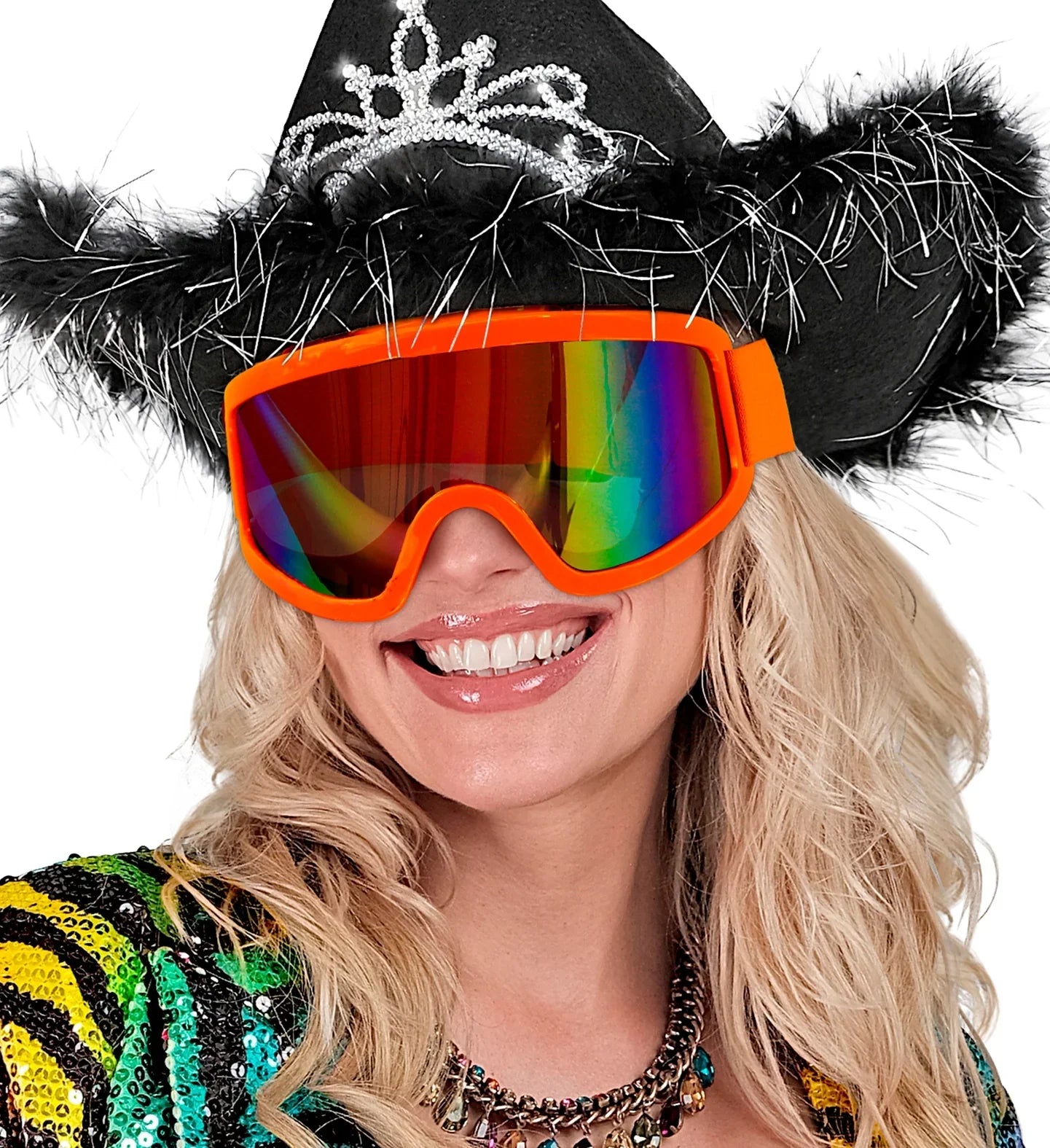 Gafas de Esquí o Snowboard Años 80 Naranja Neón Gafas Widmann