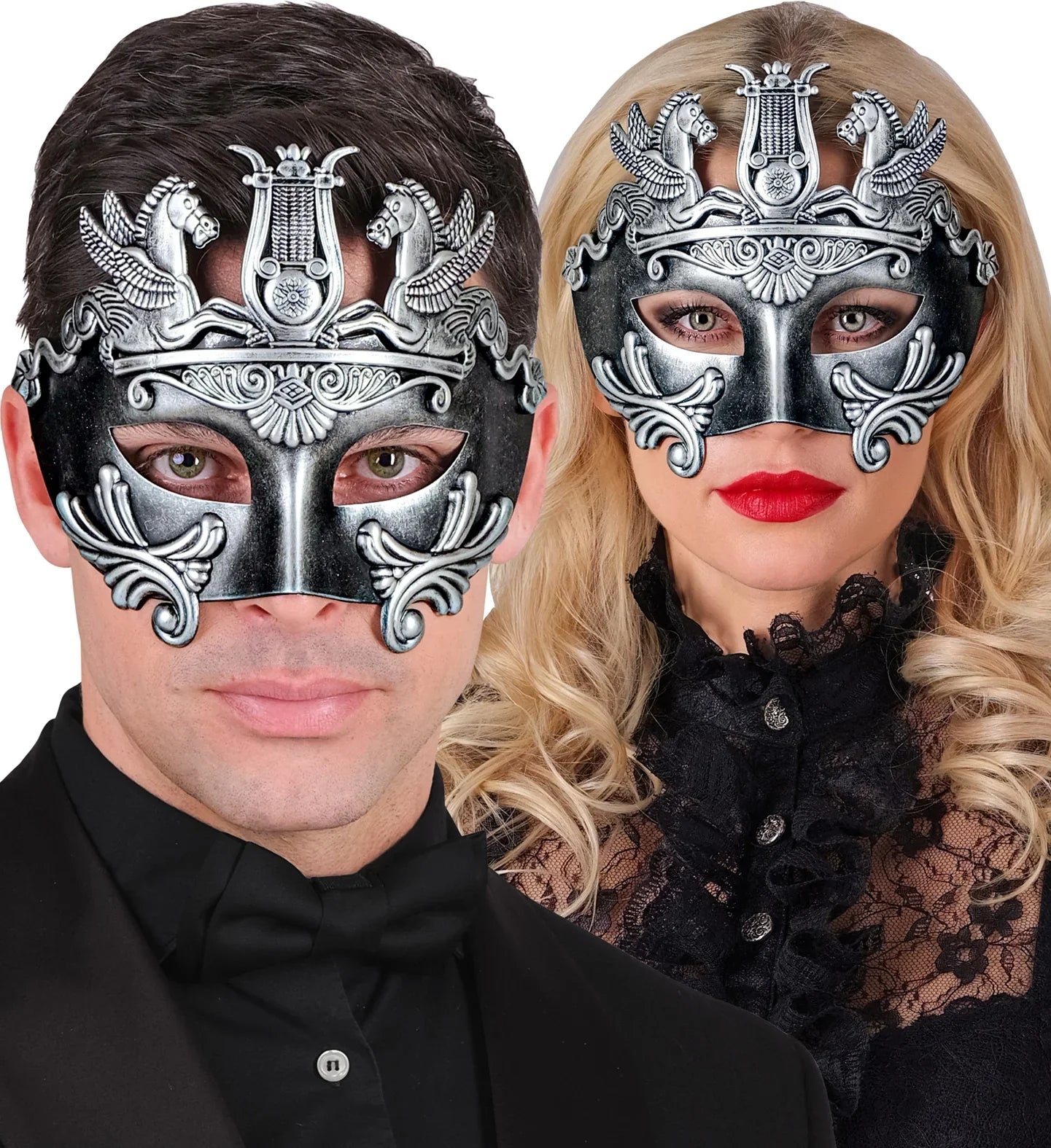 Antifaz Griego o Romano Plateado Complementos Romanos y Griegos Widmann