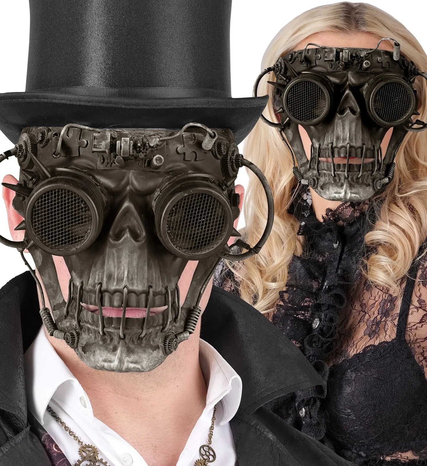 Máscara de Calavera Steampunk Steampunk Widmann