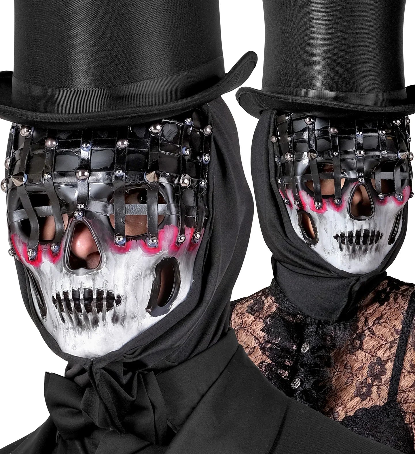 Máscara de Calavera con Capucha y Pinchos Máscaras Halloween Widmann