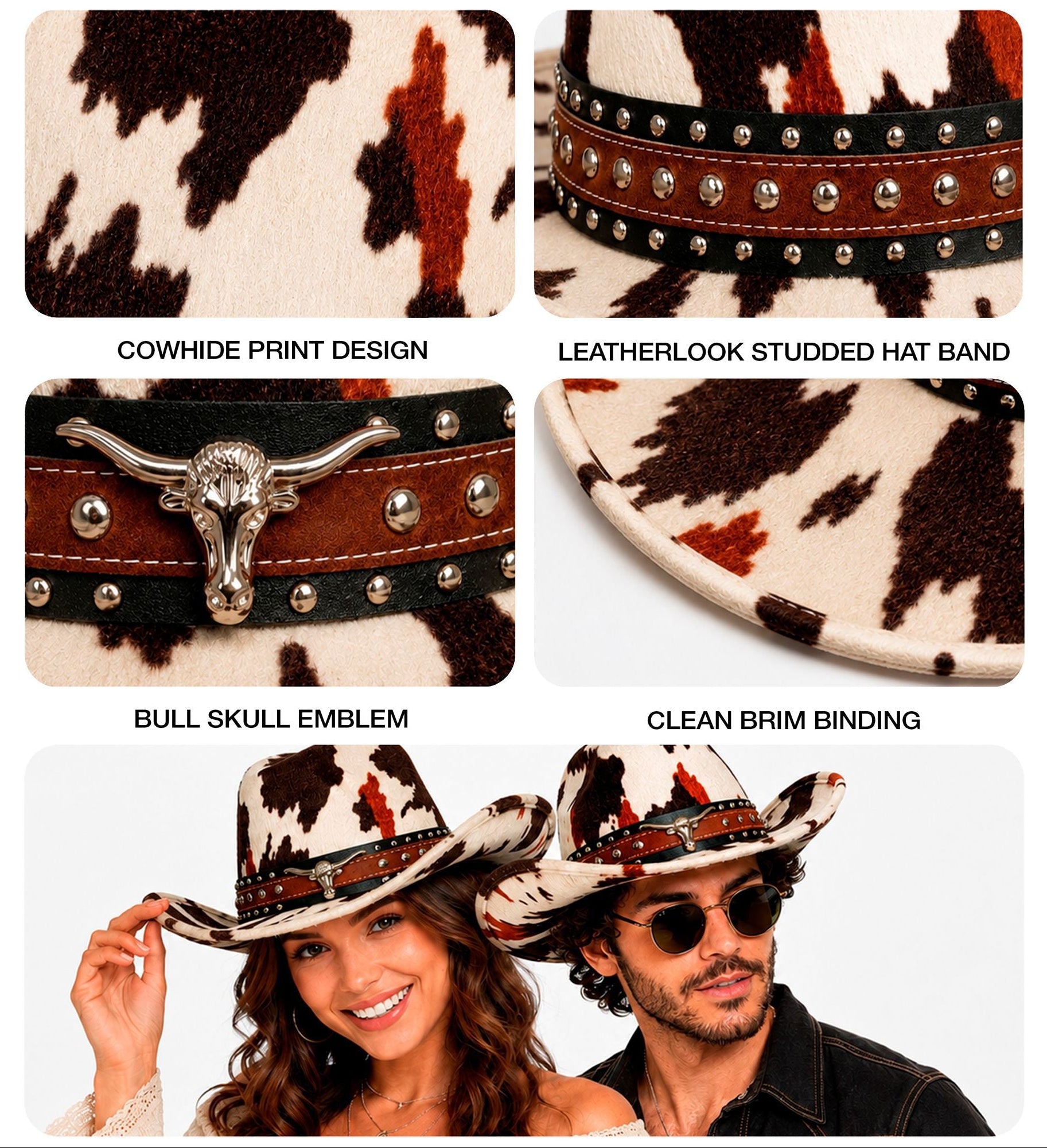 Chapeau de cow-boy Montana Animalier