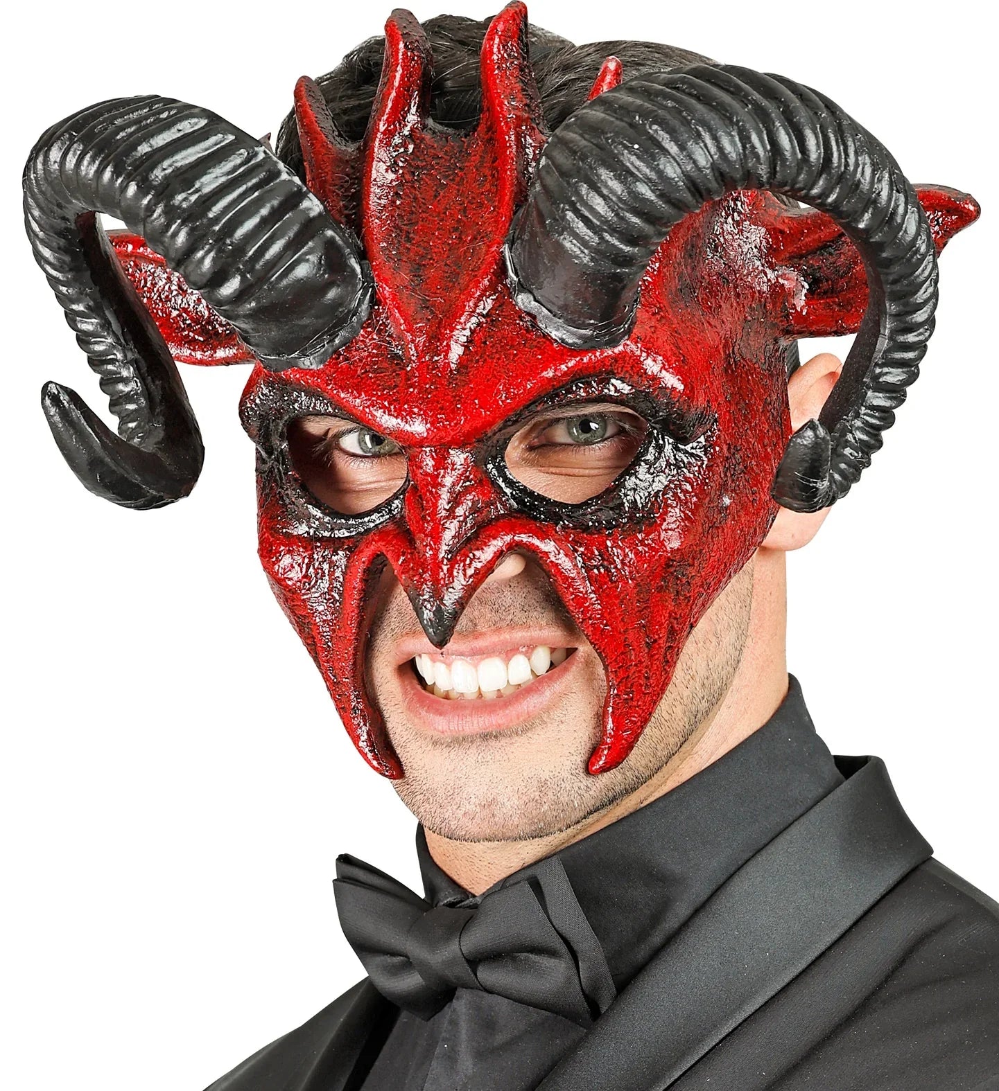 Máscara de Demonio Satán con Cuernos Máscaras Halloween Widmann