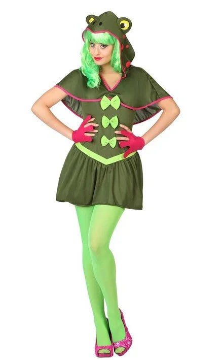 Disfraz de Rana Saltarina para Mujer Adultos Atosa