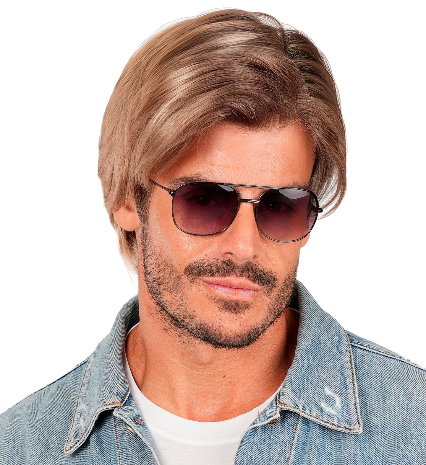 Perruque blonde envoûtante des années 90