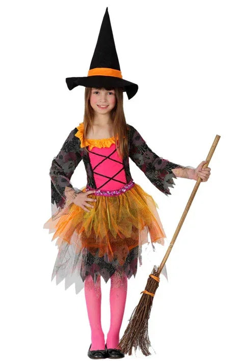 Disfraz de Bruja Colores para Niña Halloween Infantiles Atosa