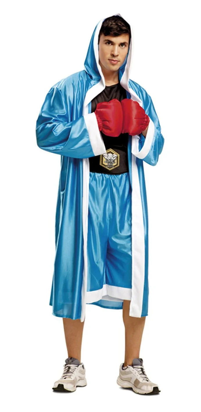 Disfraz de Boxeador Azul para Hombre Deportes y Animadoras Viving