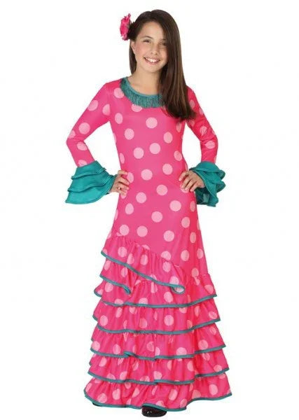 Disfraz de Sevillana para niñas INFANTILES Atosa