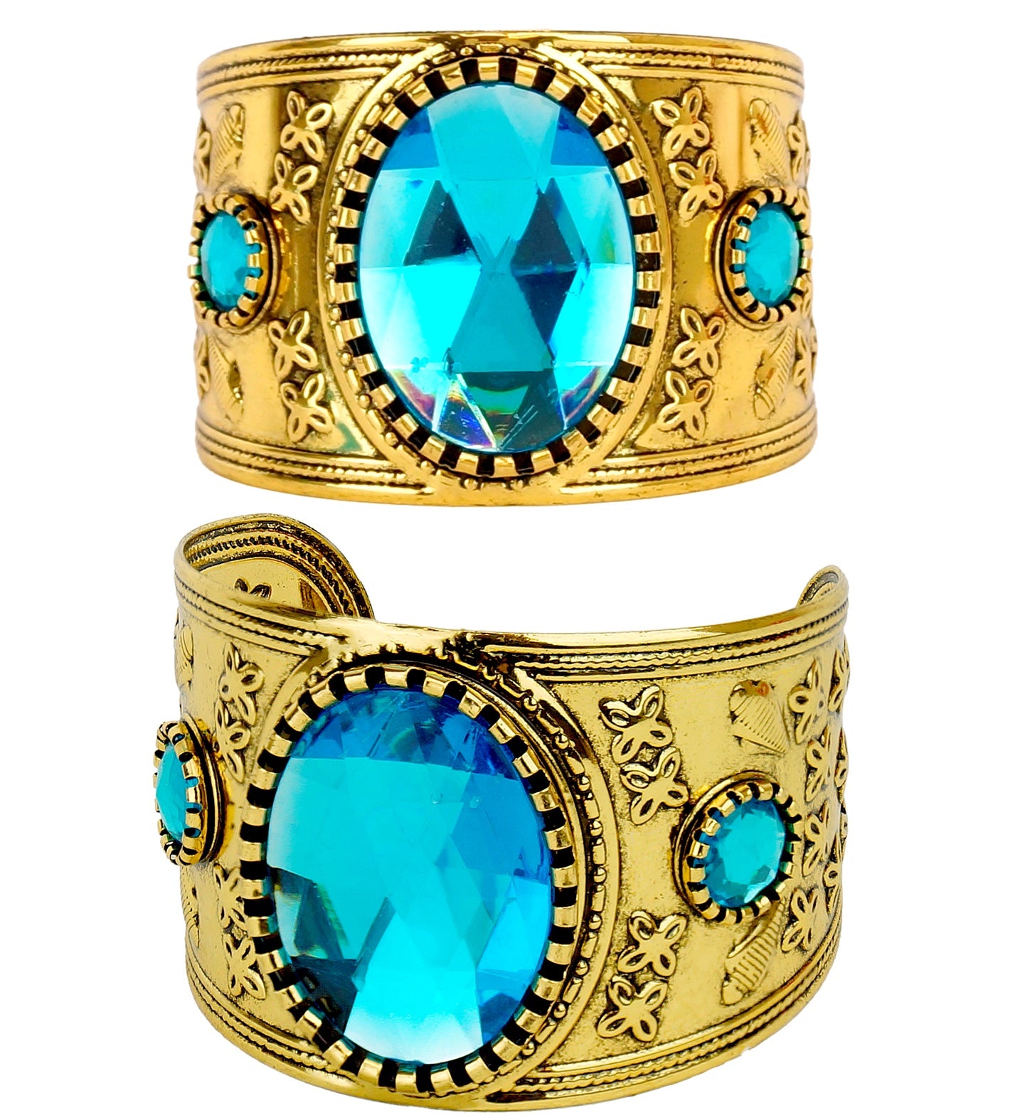 Bracelet doré avec pierre précieuse topaze