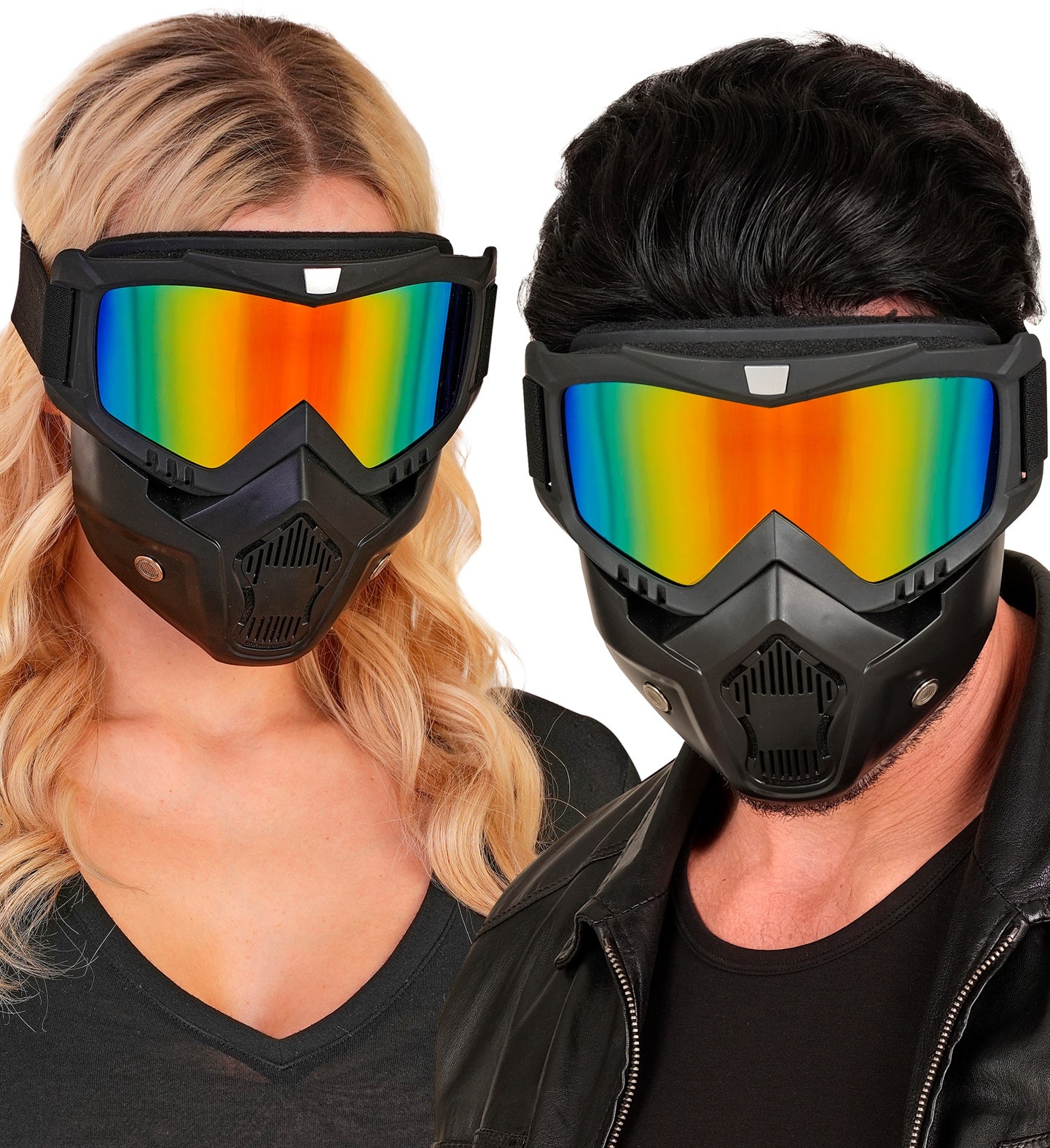 Masque de paintball miroir arc-en-ciel