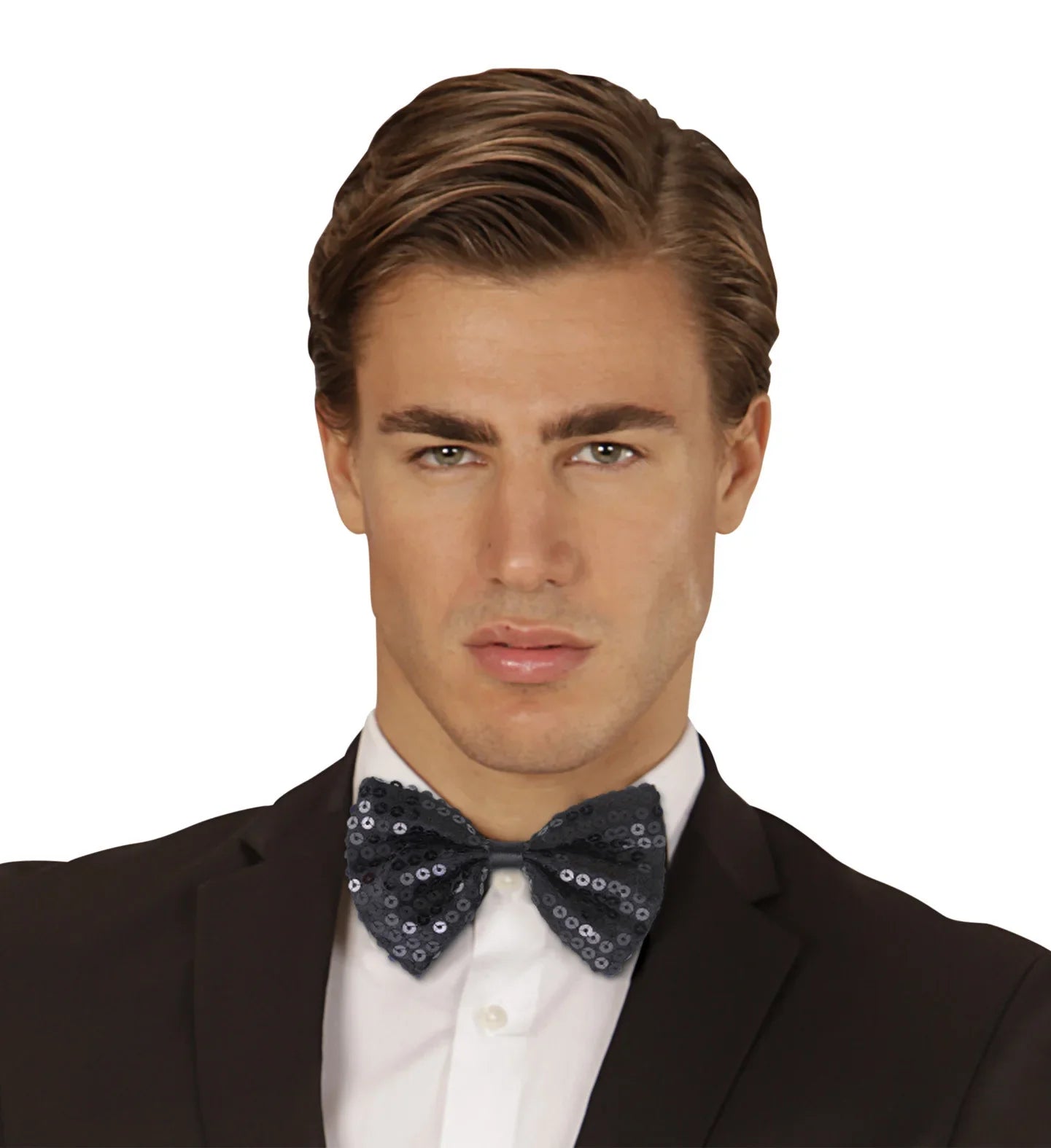 Pajarita Negra con Lentejuelas Corbatas, Pajaritas y Tirantes Widmann