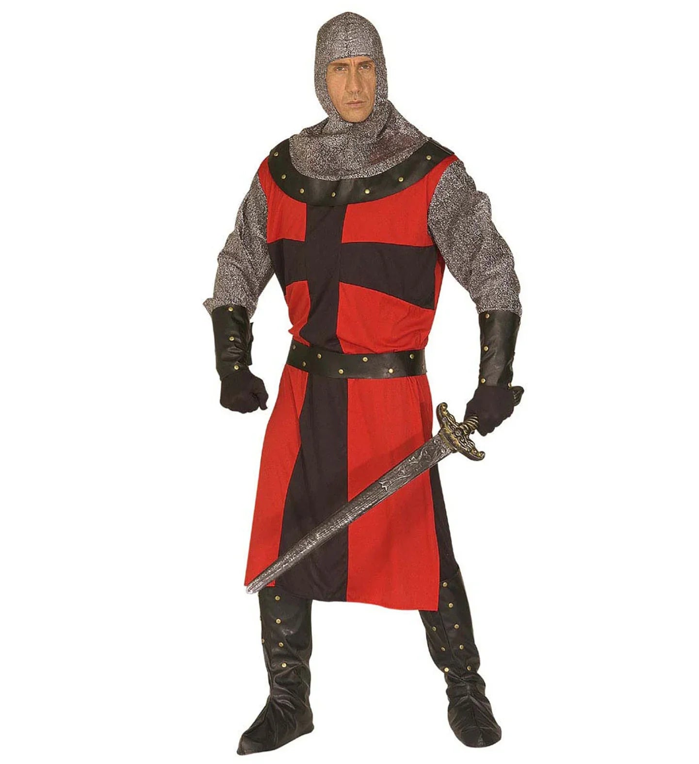 Disfraz de Caballero Medieval Rojo para Hombre Adultos Widmann