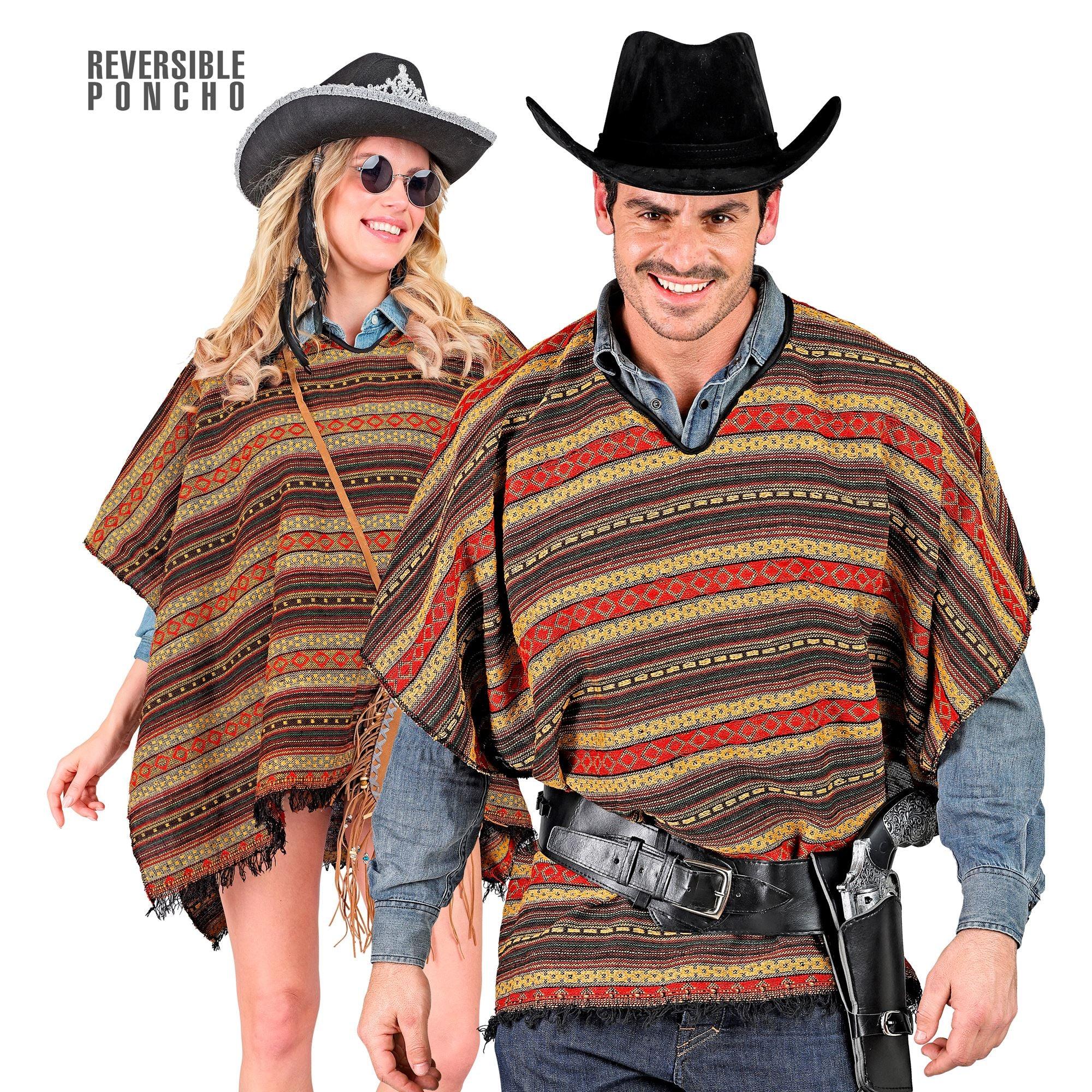 Poncho de Vaquero o Mexicano Reversible para Adulto Mexicanos Widmann