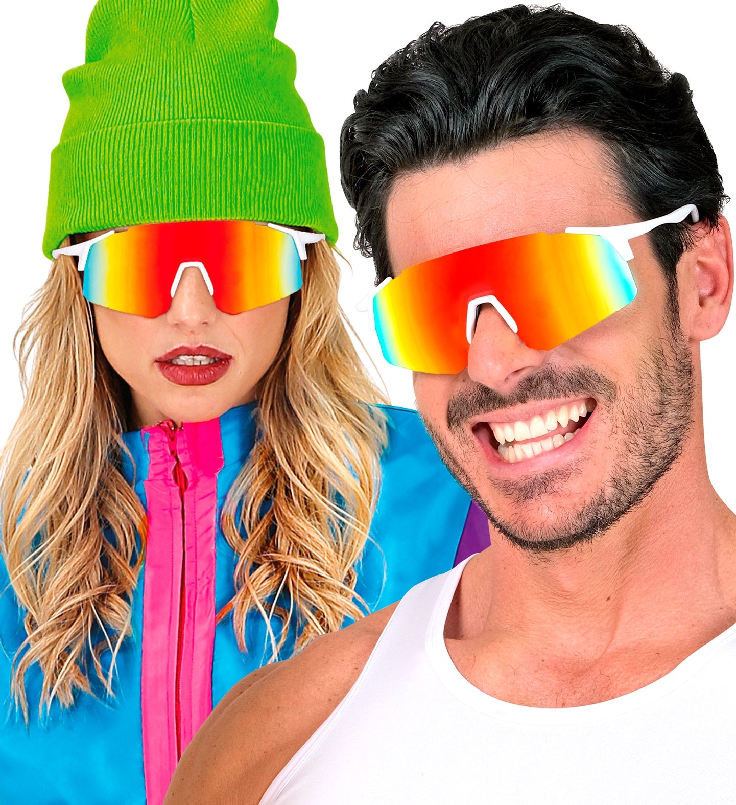 Gafas de Espejo Arcoíris Tipo Ciclismo Gafas Widmann