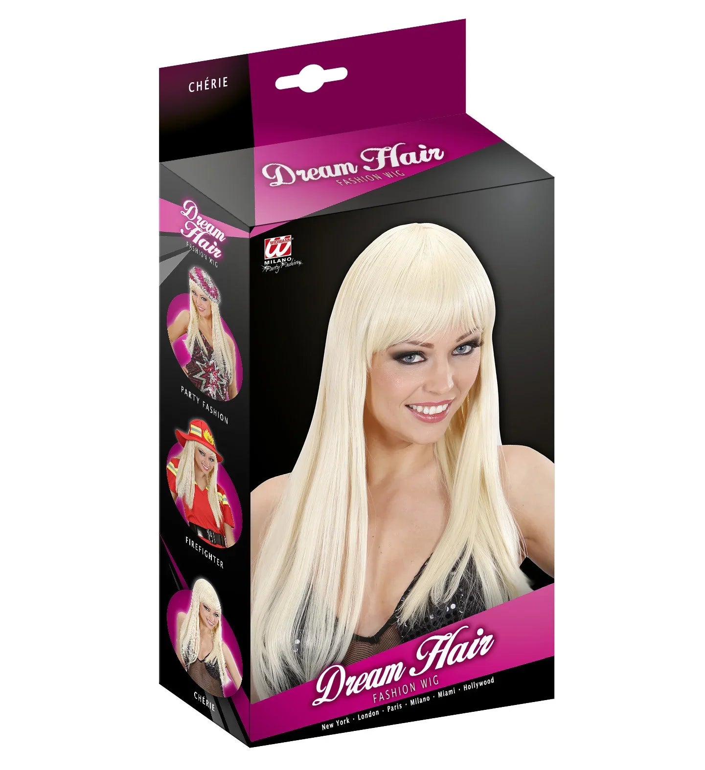 Peluca Rubia Lisa con Flequillo Efecto Natural COMPLEMENTOS Widmann
