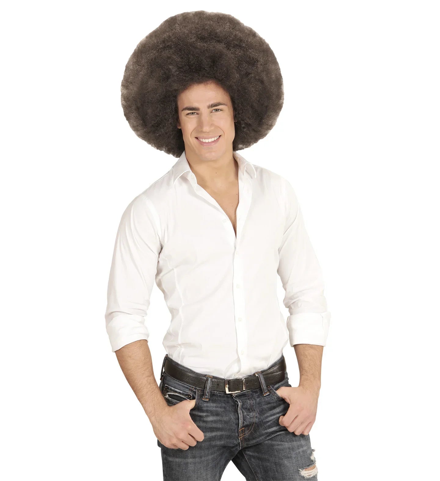 Peluca Super Afro Castaña Oscura Pelucas Widmann