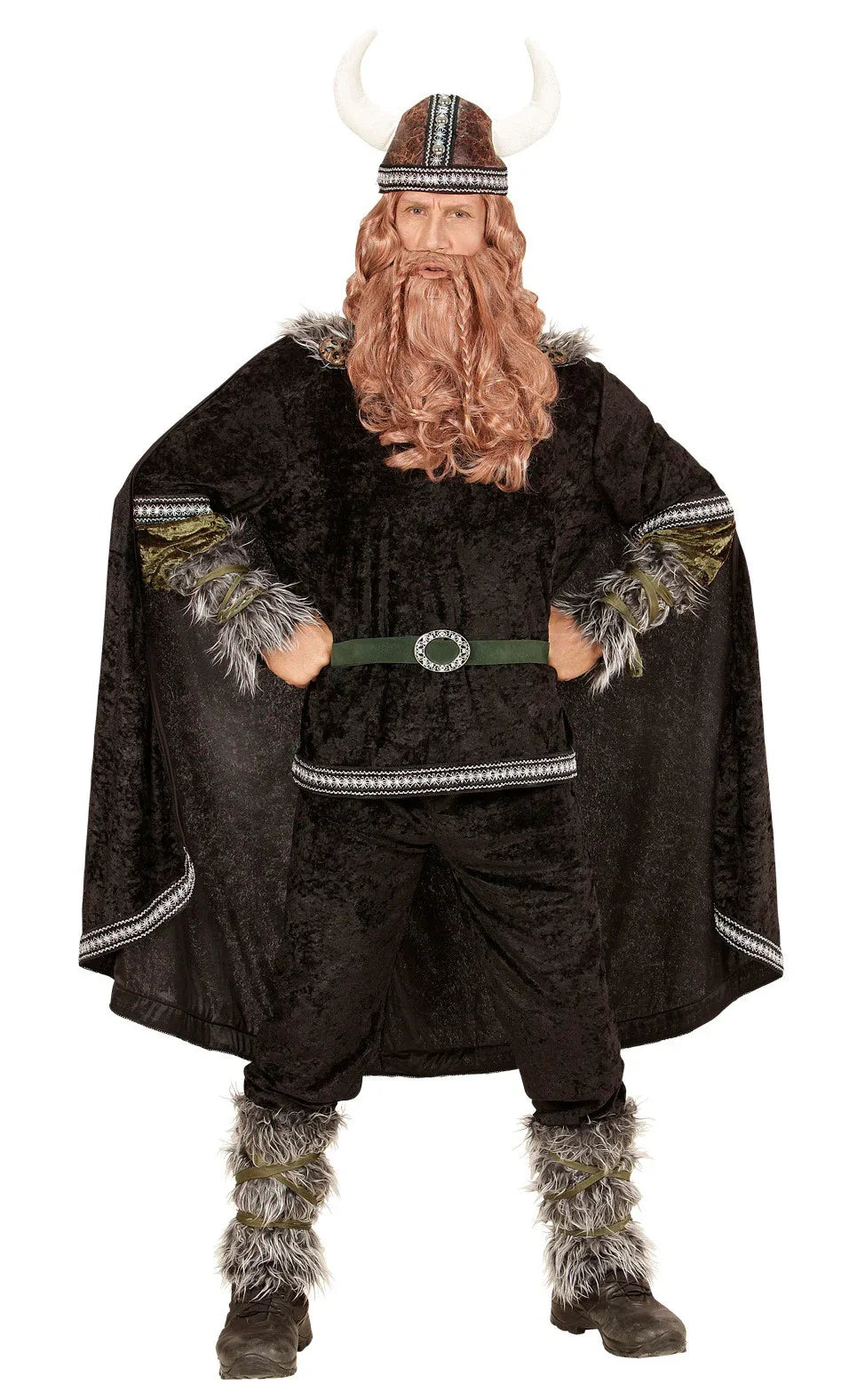 Disfraz Vikingo Nórdico en Negro para Hombre Vikingos Widmann