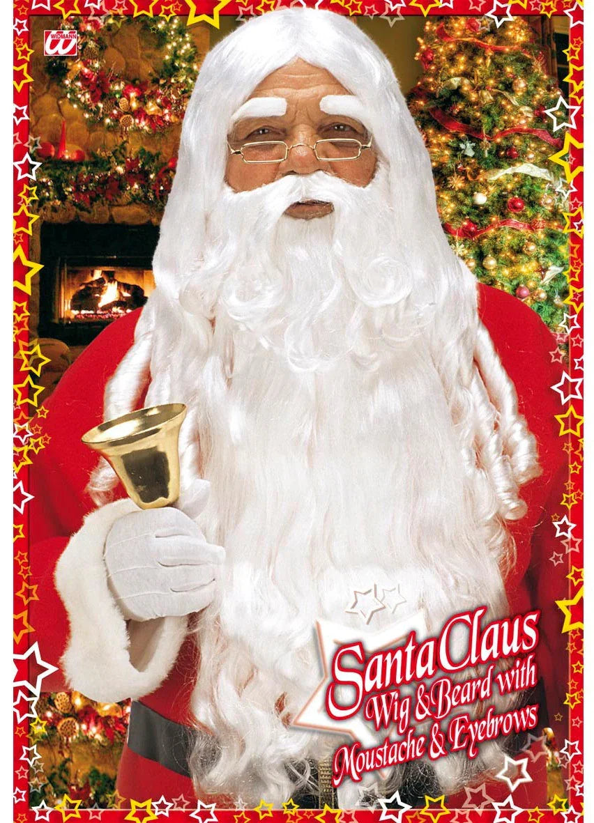 Peluca de Papa Noel con Barba y Cejas Premium COMPLEMENTOS Widmann