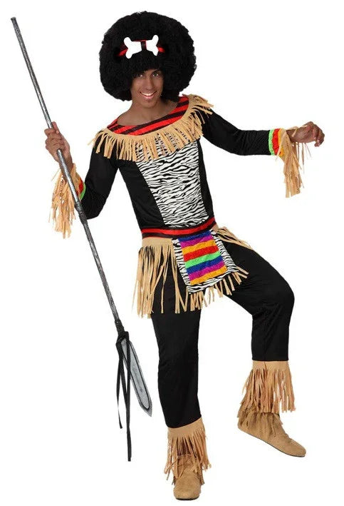 Disfraz de Africano para Hombre Adultos Atosa