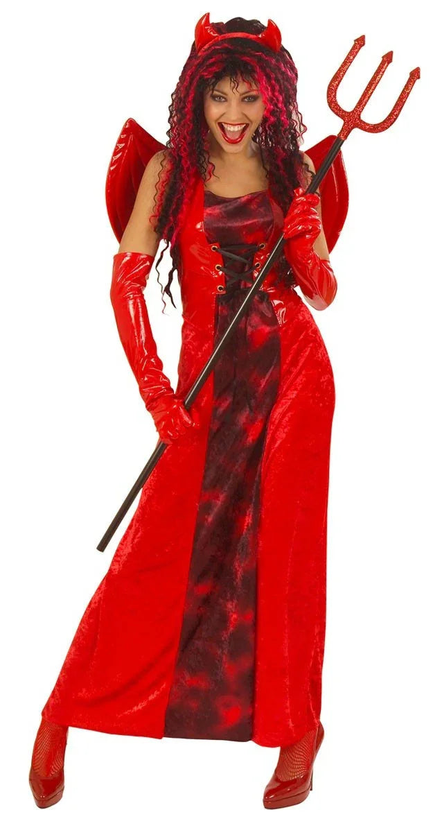 Disfraz de Diablesa con Alas y Cuernos Adultos Widmann