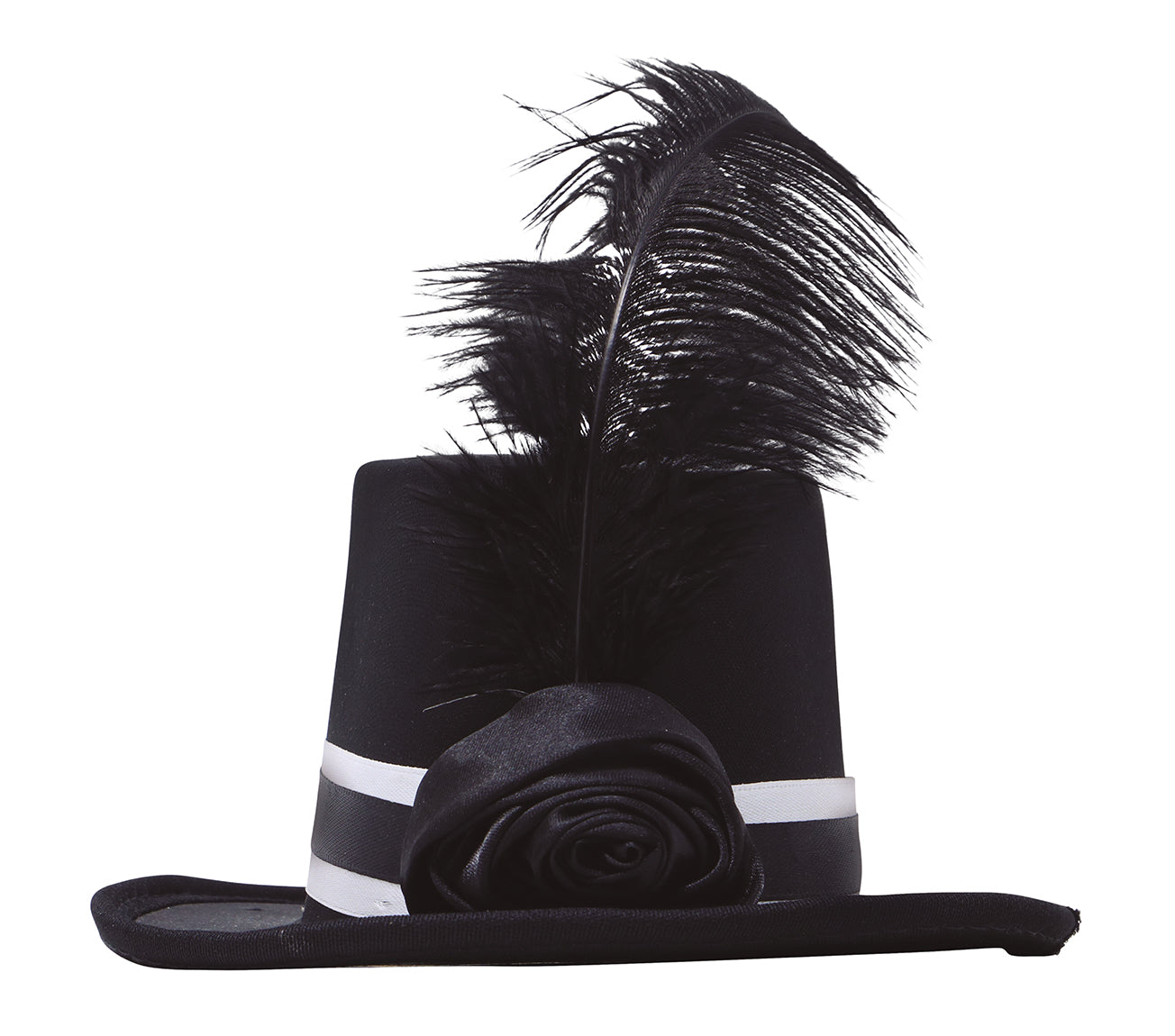 Diadème Mini Chistera Noire avec Plumes