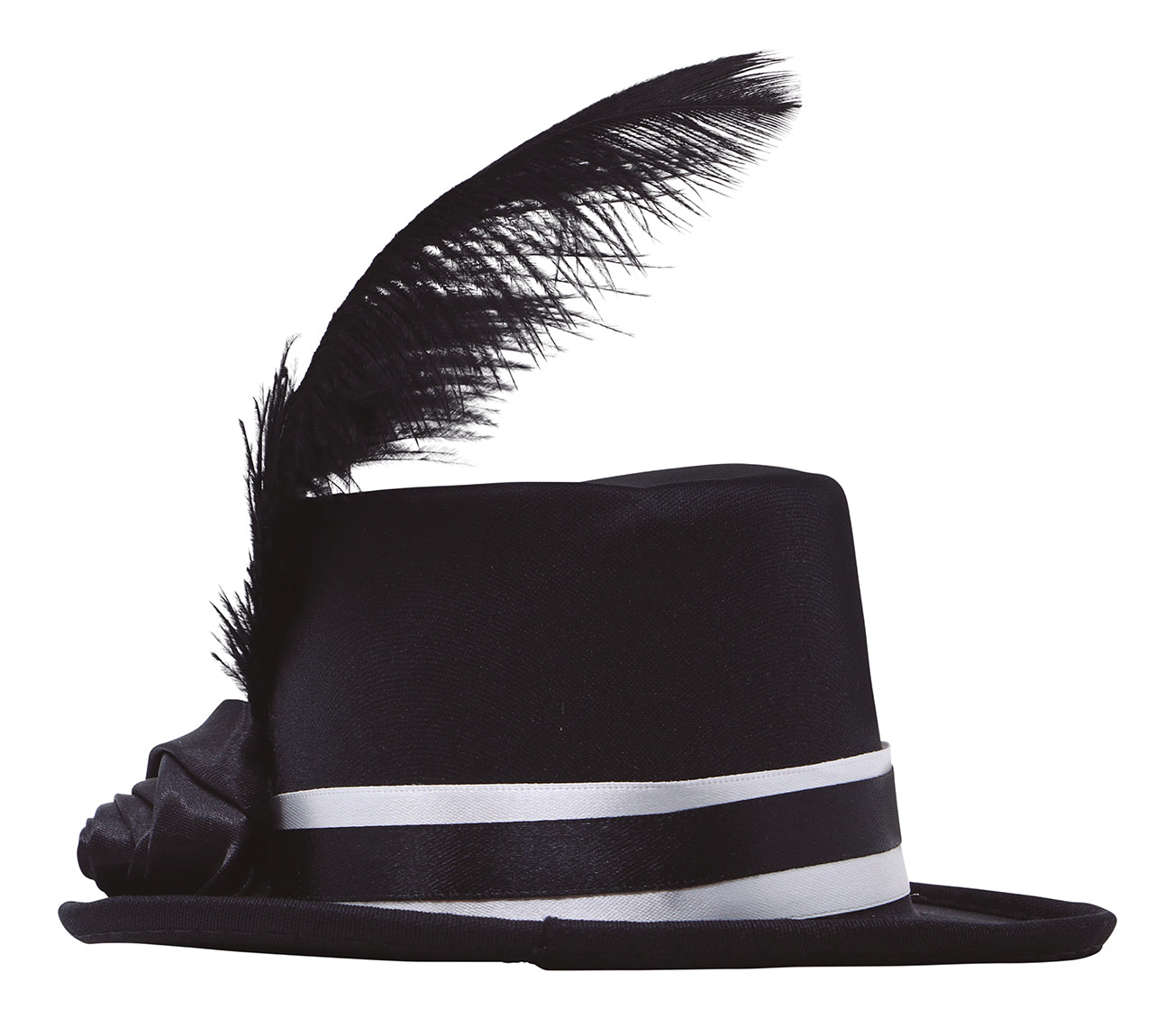 Diadème Mini Chistera Noire avec Plumes