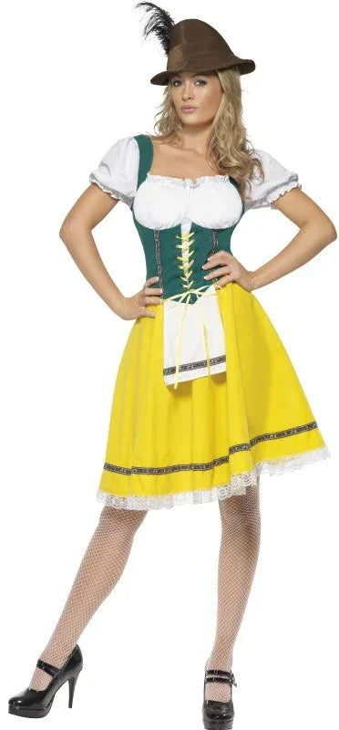 Disfraz de Tirolesa Oktoberfest Amarilla para Mujer Tiroleses Oktoberfest Smiffys
