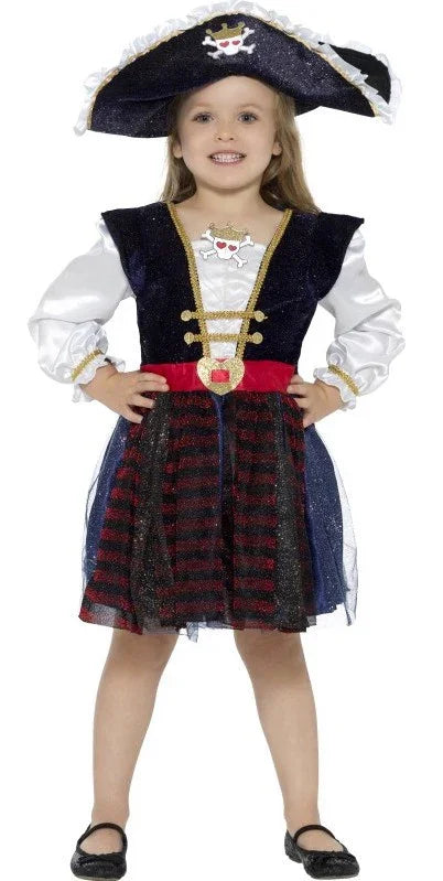 Disfraz de Pirata Calavera para Niña Piratas Infantiles Smiffys
