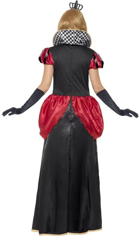 Disfraz de Reina de Corazones Largo para Mujer Dibujos Animados y Cuentos Smiffys