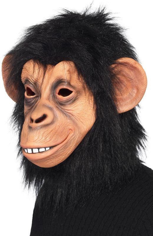 Máscara de Chimpancé con Pelo Mono y Gorila Smiffys