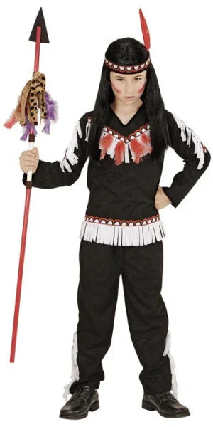 Disfraz de Niño Indio en negro INFANTILES Widmann