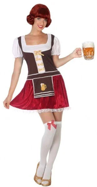 Disfraz de Tirolesa Corto Oktoberfest para Mujer Tiroleses Oktoberfest Atosa