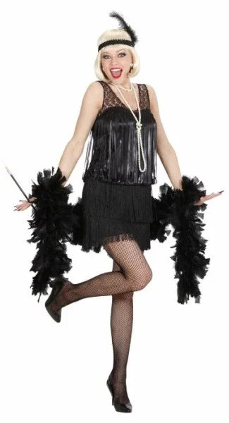 Disfraz de Charlestón Años 20 Negro para Mujer Años 20 Charleston y Gangster Widmann