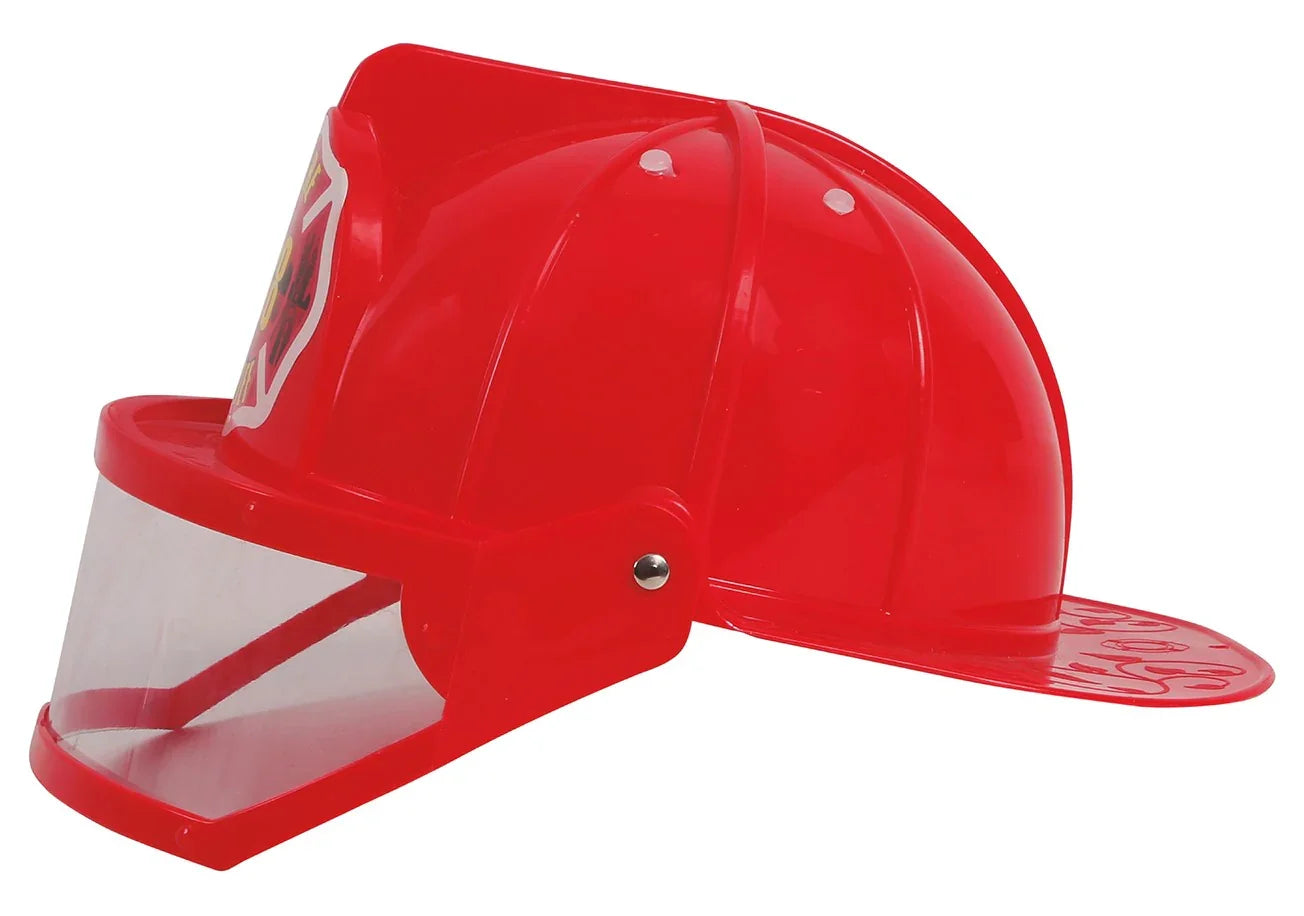 Casco de Bombero Rojo con Pantalla COMPLEMENTOS Guirca