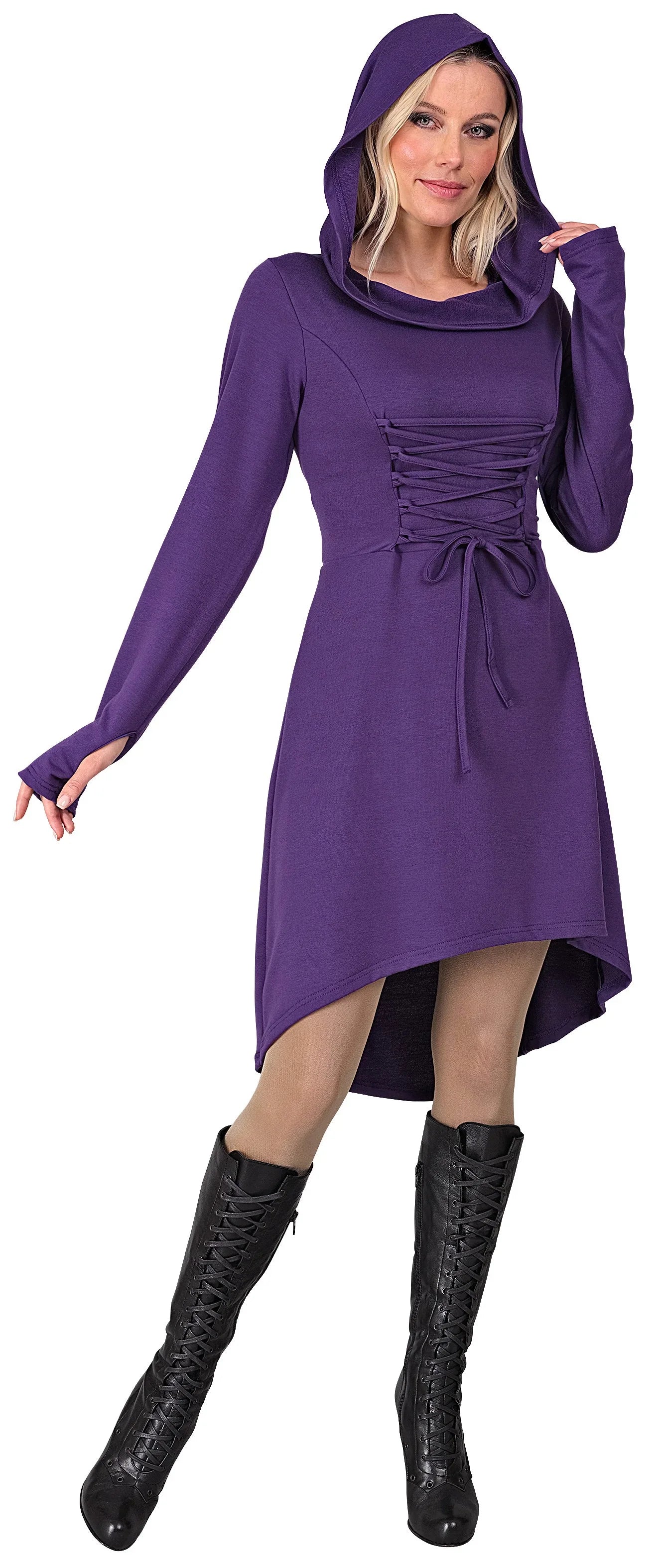 Disfraz Medieval Morado con Capucha para Mujer Medieval Widmann
