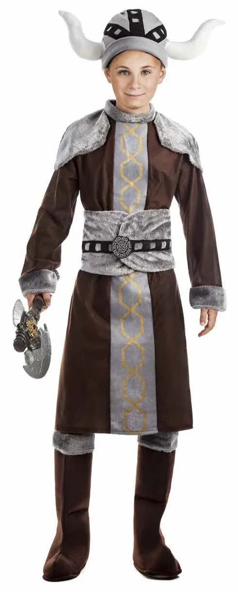 Disfraz de Vikingo Oscuro para Niño Vikingo Kimokawaii