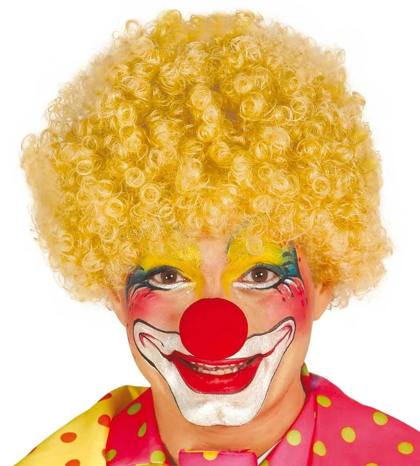 Pelucas de Payaso con Rizos en Colores Complementos Payasos Guirca Rubio