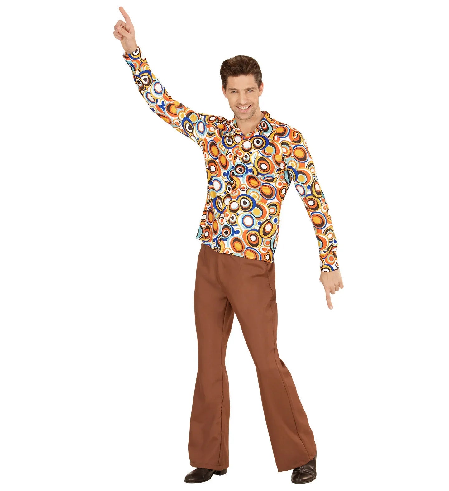 Camisa Setentera de Círculos para Hombre Años 60 - 70 - 80 Widmann