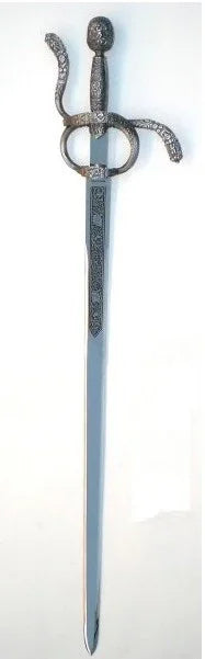 Espada Felipe II Metálica Plateada Envejecida Espadas Medieval Factory