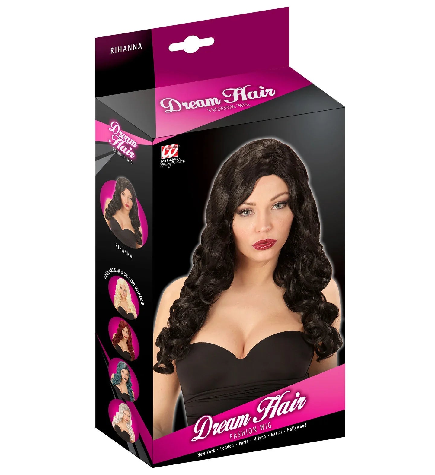 Peluca Morena Larga con Ondas Premium Pelucas Premium Widmann