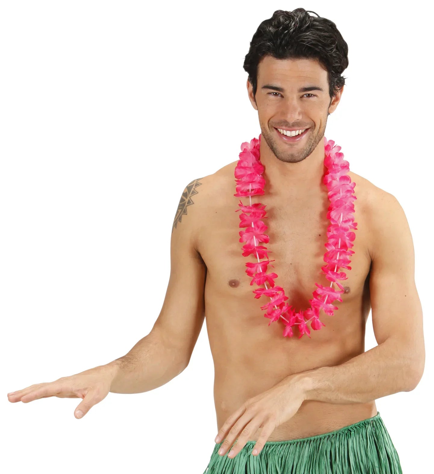 Collar Hawaiano de Flores Rosas Complementos Hawaianos Widmann