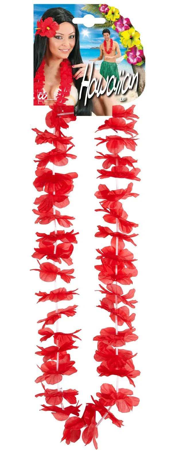 Collar Hawaiano de Flores Rojas Complementos Hawaianos Widmann