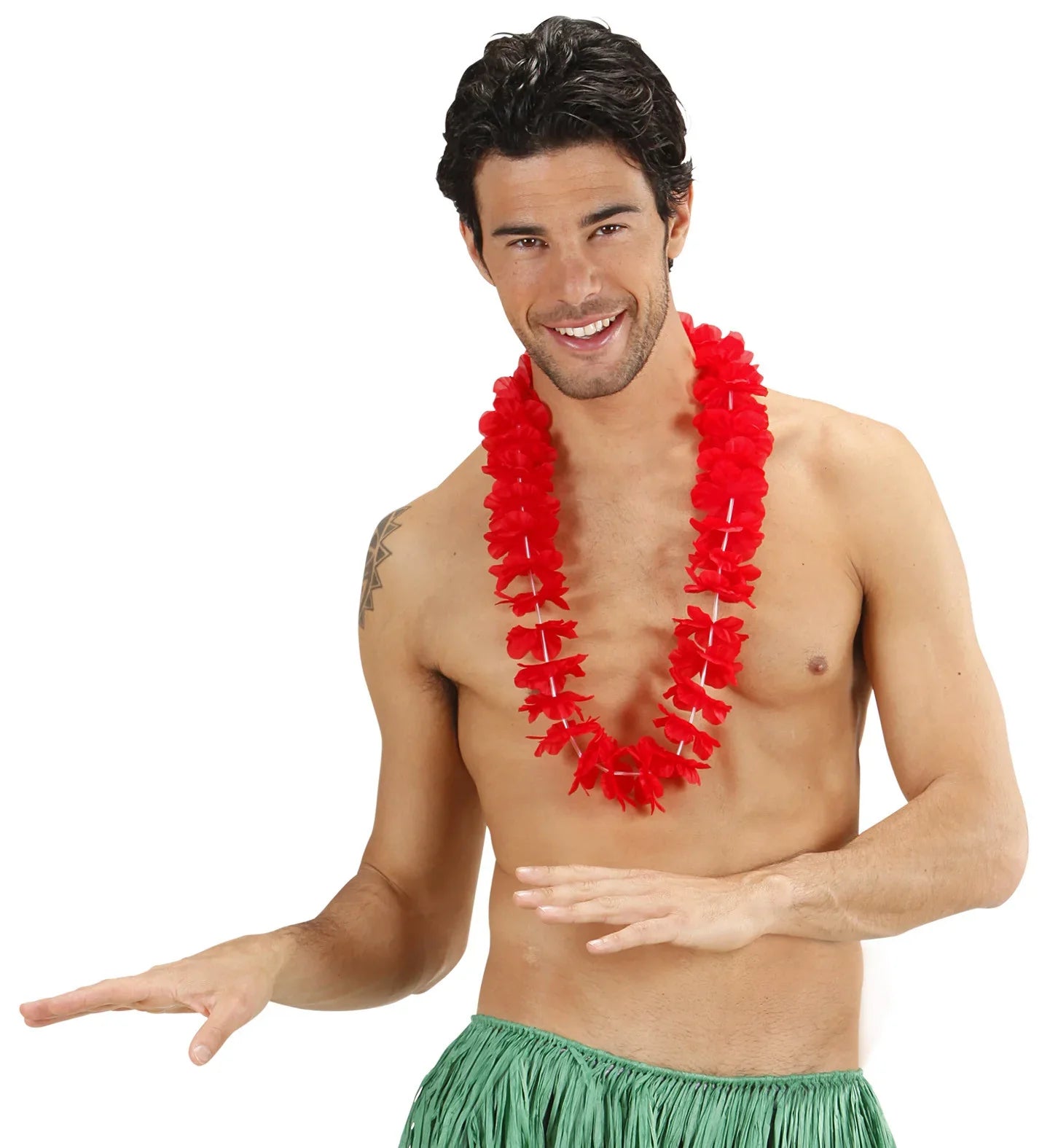 Collar Hawaiano de Flores Rojas Complementos Hawaianos Widmann