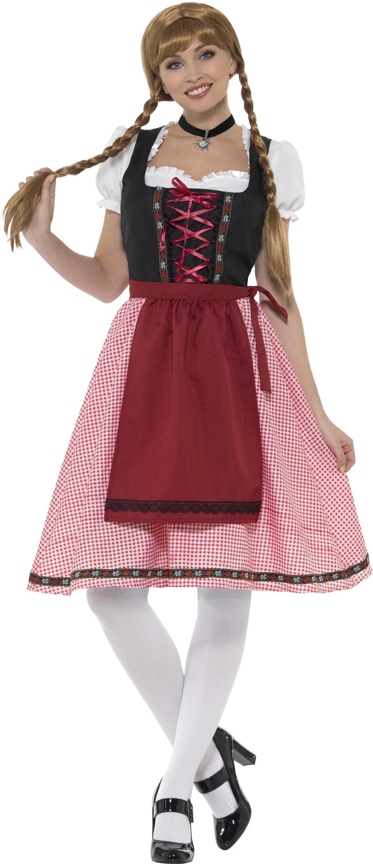 Disfraz de Bávara Elegante Largo para Mujer Tiroleses Oktoberfest Smiffys