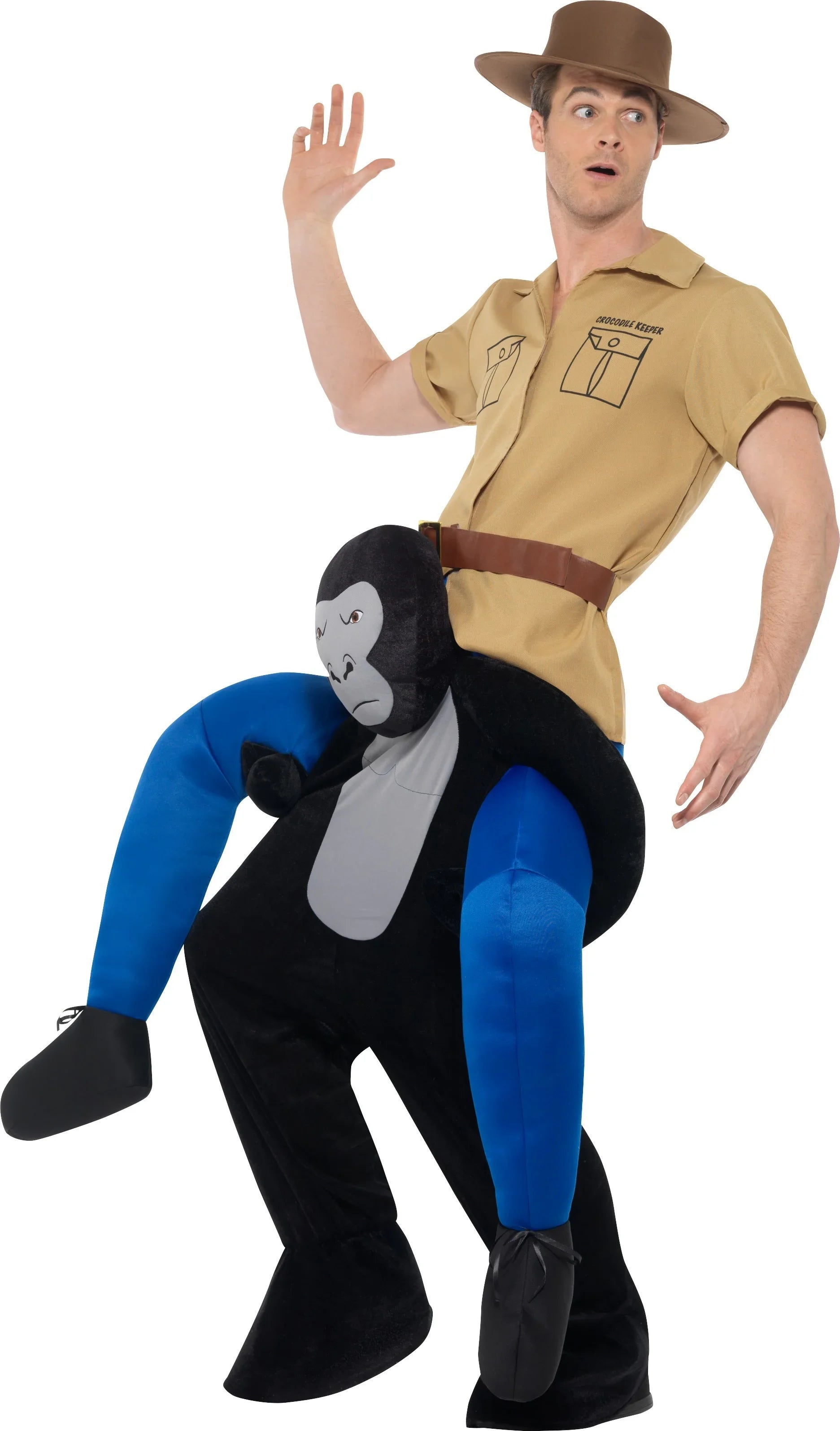 Disfraz de Gorila con Explorador a Hombros Disfraces a Hombros Smiffys