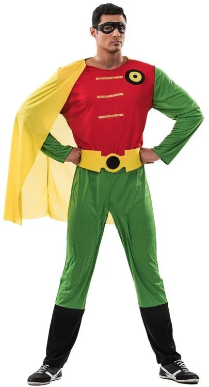 Disfraz de Superhéroe Rojo y Verde para Adulto Batman El Rey del Carnaval