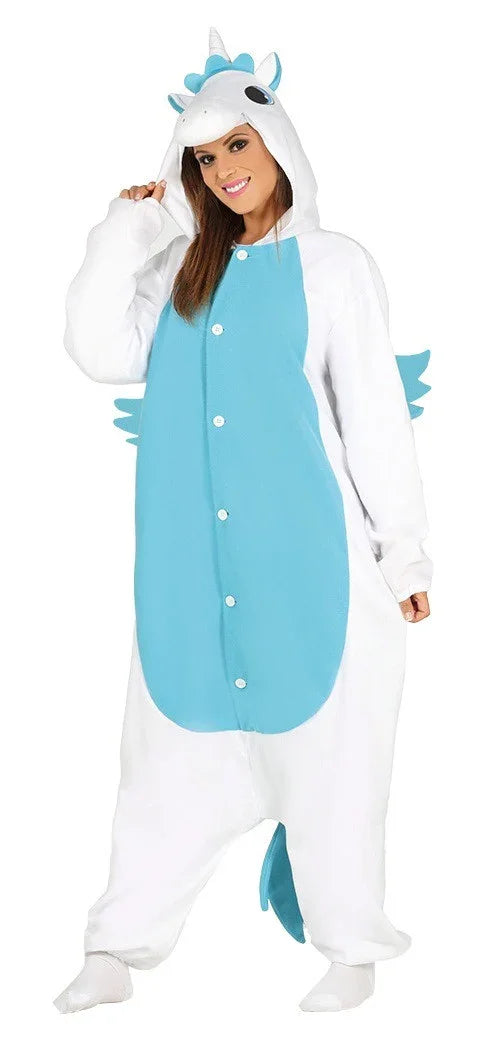 Disfraz de Unicornio Azul Pijama para Adulto Unicornio Guirca