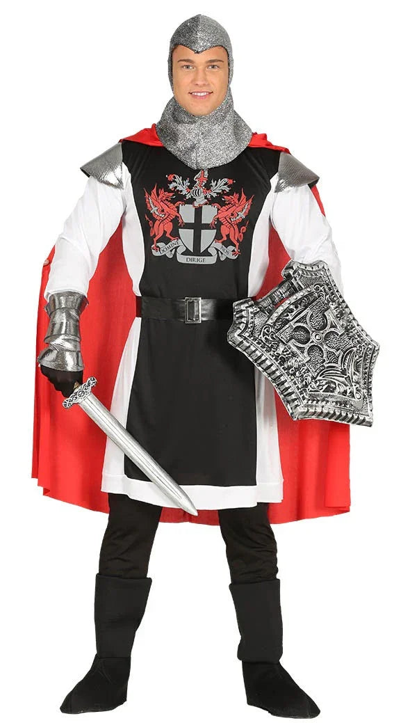 Disfraz de Caballero Medieval con Capa para Hombre Medieval Guirca