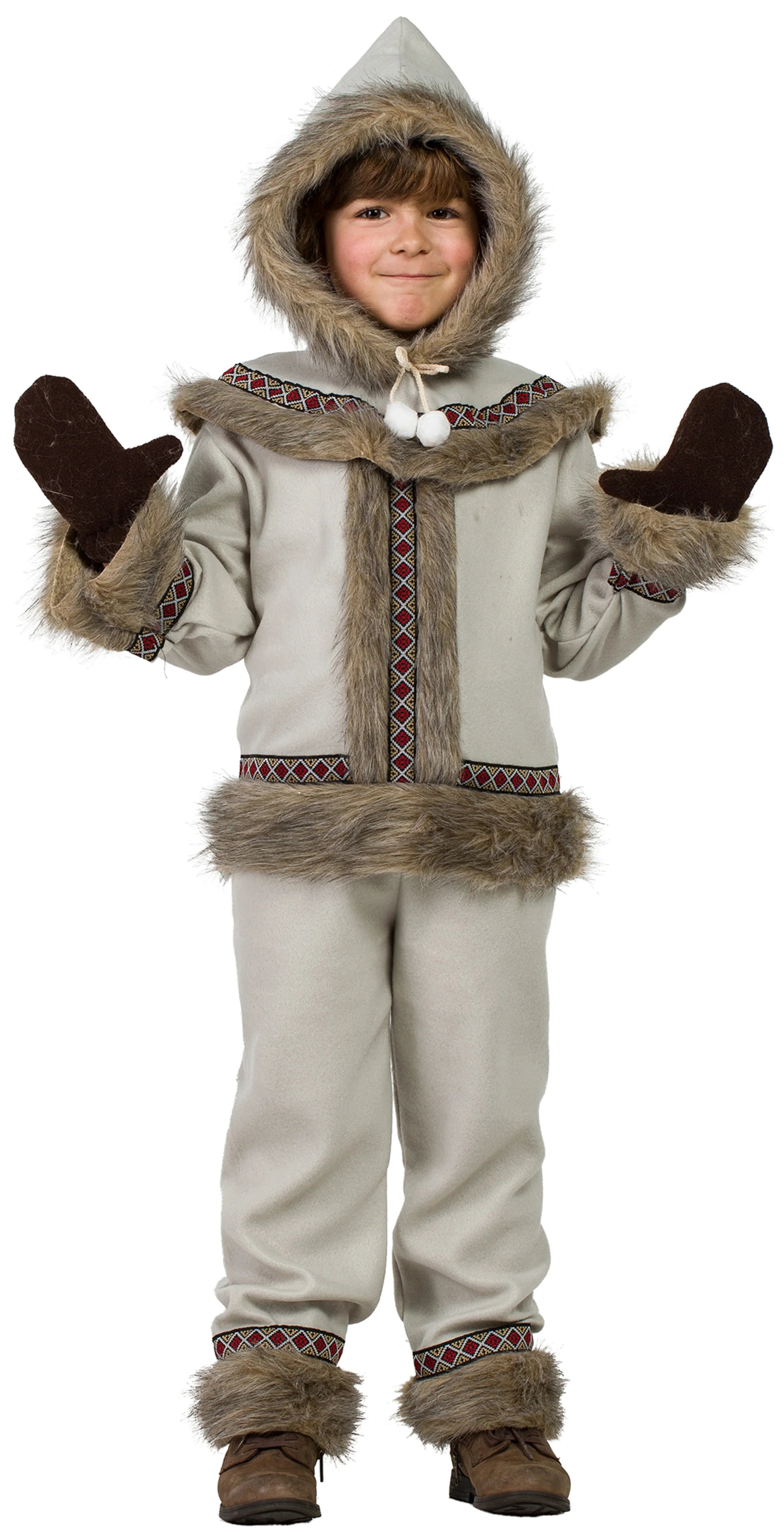Disfraz de Esquimal Nórdico para Niño Esquimal Kimokawaii