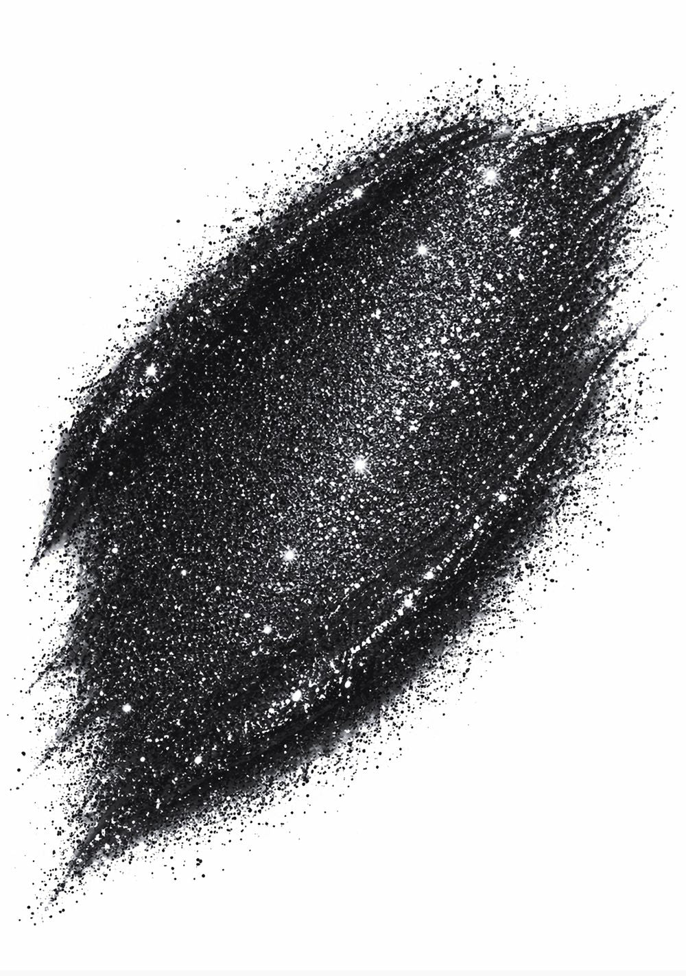 Bâton de maquillage pailleté noir