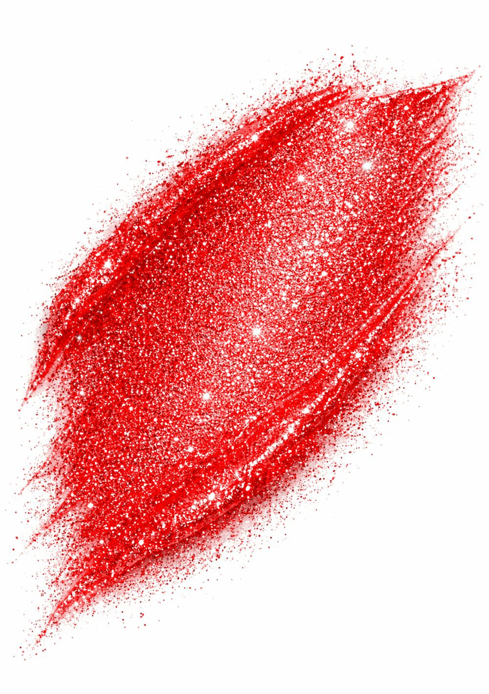 Bâton de maquillage pailleté rouge